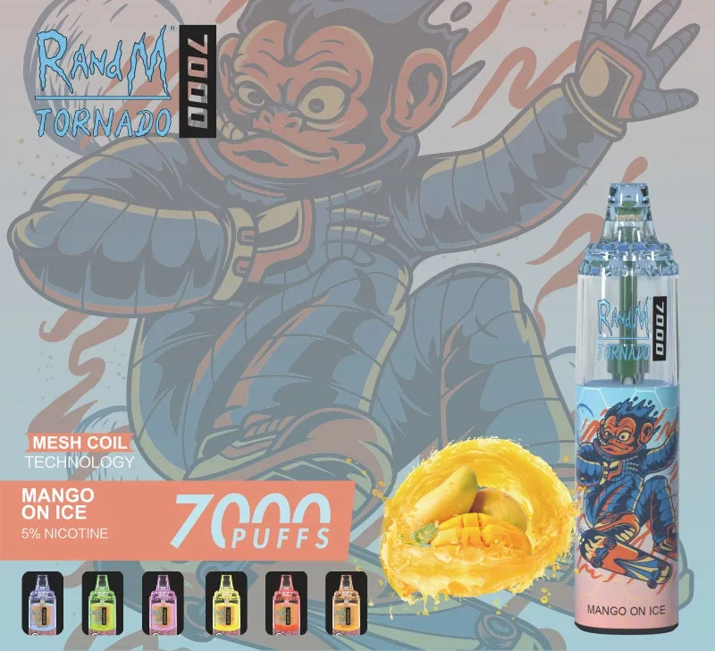 R&M Tornado Disposable Vape | Mango Juicy Flavors 7000 Puffs